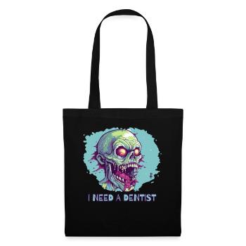 Zombie de mauvaises dents, j’ai besoin d’un dentiste - Sac en tissu - noir - Devant