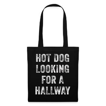 Hot-dog à la recherche d’un couloir - Sac en tissu - noir - Devant