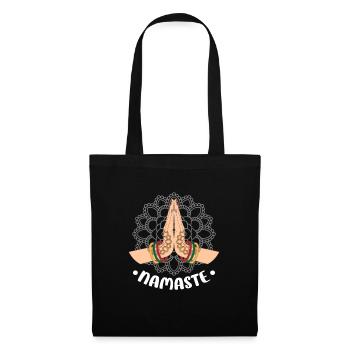 Méditation méditer Zen Yoga cadeau - Sac en tissu - noir - Devant