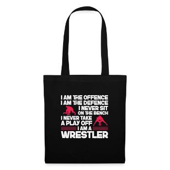 Wrestling Wrestler Fight Wrestling Ringer Gift - Tote Bag - black - Front
