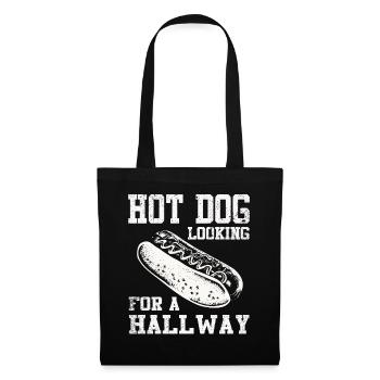 Hot-dog à la recherche d’un couloir - Sac en tissu - noir - Devant