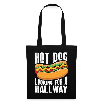 Hot-dog à la recherche d’un couloir - Sac en tissu - noir - Devant