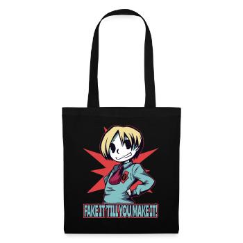 filles d’anime : faire semblant jusqu’à ce que vous le fassiez - Sac en tissu - noir - Devant