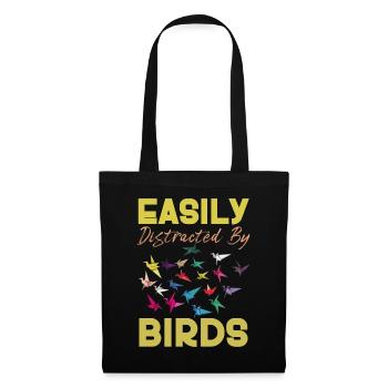 Easily Distracted By Birds Bird Lover - Tote Bag - black - Front