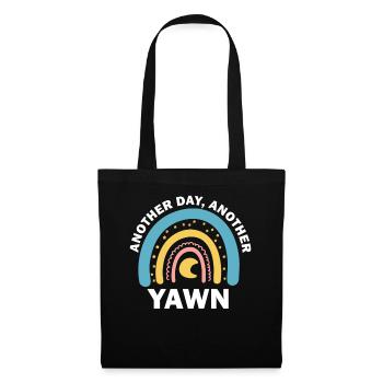 First Caffeine Vibes Another Day Yawn Meets Coffee - Tote Bag - black - Front