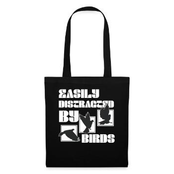 Easily Distracted By Birds Bird Lover - Tote Bag - black - Front