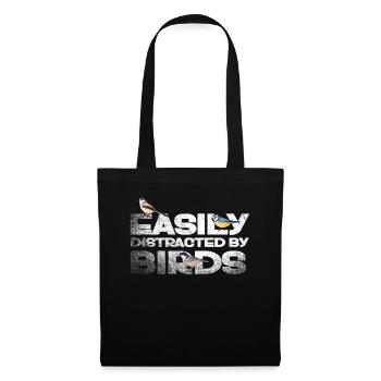 Easily Distracted By Birds Bird Lover - Tote Bag - black - Front