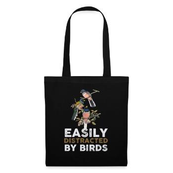 Easily Distracted By Birds Bird Lover - Tote Bag - black - Front