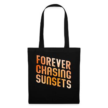 Forever Chasing Sunsets Retro Summer Vacation - Tote Bag - black - Front