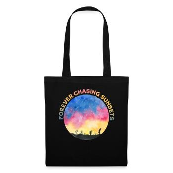 Forever Chasing Sunsets Vacances d’été rétro - Sac en tissu - noir - Devant