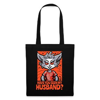 Avez-vous vu mon mari, la femme de dessin animé - Sac en tissu - noir - Devant