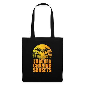 Forever Chasing Sunsets Retro Summer Vacation - Tote Bag - black - Front