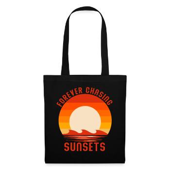Forever Chasing Sunsets Retro Summer Vacation - Tote Bag - black - Front