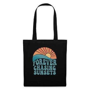 Forever Chasing Sunsets Retro Summer Vacation - Tote Bag - black - Front