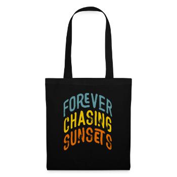 Forever Chasing Sunsets Retro Summer Vacation - Tote Bag - black - Front