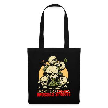 Disgusting Vegetable Skulls: Avoid Brussels Sprouts - Tote Bag - black - Front