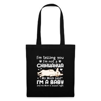 Chihuahua chien chien école chien propriétaire cadeau - Sac en tissu - noir - Devant