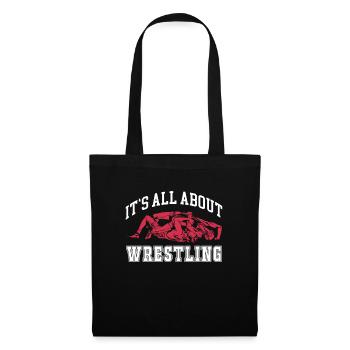Wrestling Wrestler Fight Wrestling Ringer Gift - Tote Bag - black - Front