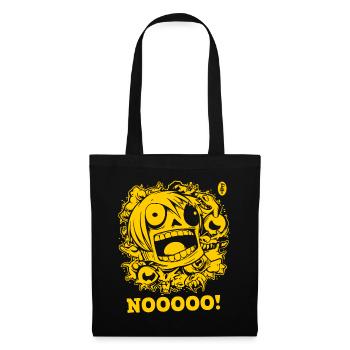 Comic Cartoon Evil Horror Screaming Face - Tote Bag - black - Front