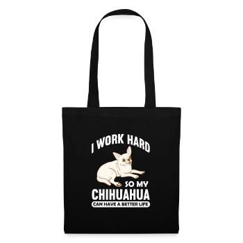 Chihuahua chien chien école chien propriétaire cadeau - Sac en tissu - noir - Devant