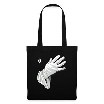 Touche-moi, gant blanc - Sac en tissu - noir - Devant
