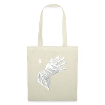 Berühr mich, weiße Handschuh - Stoffbeutel - Natur - Vorne