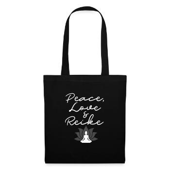 Méditation méditer Zen Yoga cadeau - Sac en tissu - noir - Devant