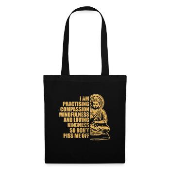 Méditation - Sac en tissu - noir - Devant