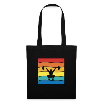 Bodybuilder Body Building Fitness Gym cadeau - Sac en tissu - noir - Devant