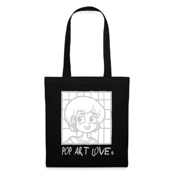 L’anime de dessin animé rencontre l’amour du pop art - Sac en tissu - noir - Devant