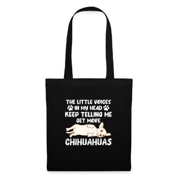 Chihuahua chien chien école chien propriétaire cadeau - Sac en tissu - noir - Devant