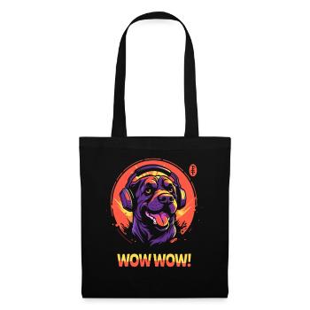 Wow Wow Musique avec casque Chien - Sac en tissu - noir - Devant