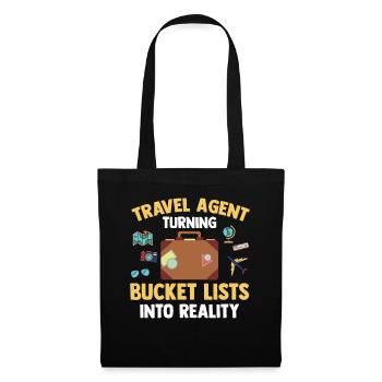 Turning Bucket Lists Into Reality Reisebüro - Stoffbeutel - Schwarz - Vorne