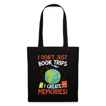 I Dont Just Book Trips I Create Memories Reisebüro - Stoffbeutel - Schwarz - Vorne