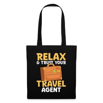 Relax & Trust Your Reisebüro - Stoffbeutel - Schwarz - Vorne