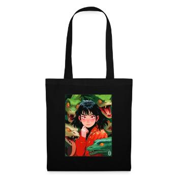 Filles d’anime et serpents - Sac en tissu - noir - Devant
