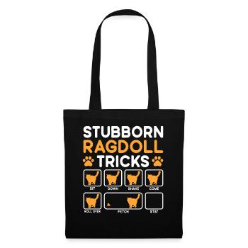 Tricks têtus Ragdoll Cat - Sac en tissu - noir - Devant