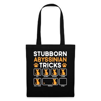 Tricks têtus Chat d’Abyssinie - Sac en tissu - noir - Devant