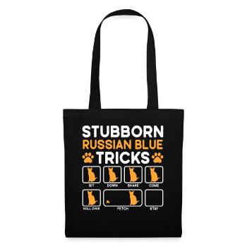 Tricks Têtus Chat Bleu Russe - Sac en tissu - noir - Devant
