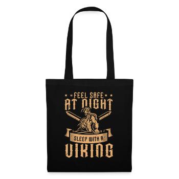 Feel Save At Night - Sleep With A Viking - Stoffbeutel - Schwarz - Vorne