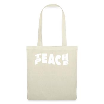 Teach Peace Word Game Groovy Hippie Teacher - Tote Bag - nature - Front