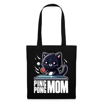 Table Tennis Katze Pingpong Black Cat Mom Outfit - Sac en tissu - noir - Devant