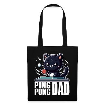 Table Tennis Katze Pingpong Black Cat Dad Outfit - Sac en tissu - noir - Devant