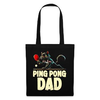 Table Tennis Katze Pingpong Black Cat Dad Outfit - Sac en tissu - noir - Devant