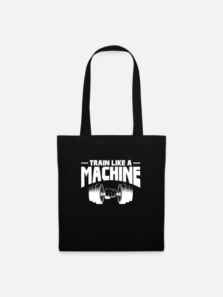 Bodybuilder Body Building Fitness Gym Geschenk - Stoffbeutel - Schwarz