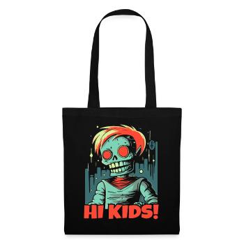 Casual zombie skeleton greets the kids - Tote Bag - black - Front