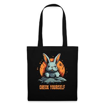 Check Yourself: A Cool Orange Bunny - Tote Bag - black - Front