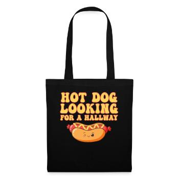 Hot Dog auf der Suche nach einem Flur - Stoffbeutel - Schwarz - Vorne