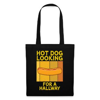 Hot-dog à la recherche d’un couloir - Sac en tissu - noir - Devant