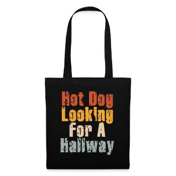 Hot Dog auf der Suche nach einem Flur - Stoffbeutel - Schwarz - Vorne